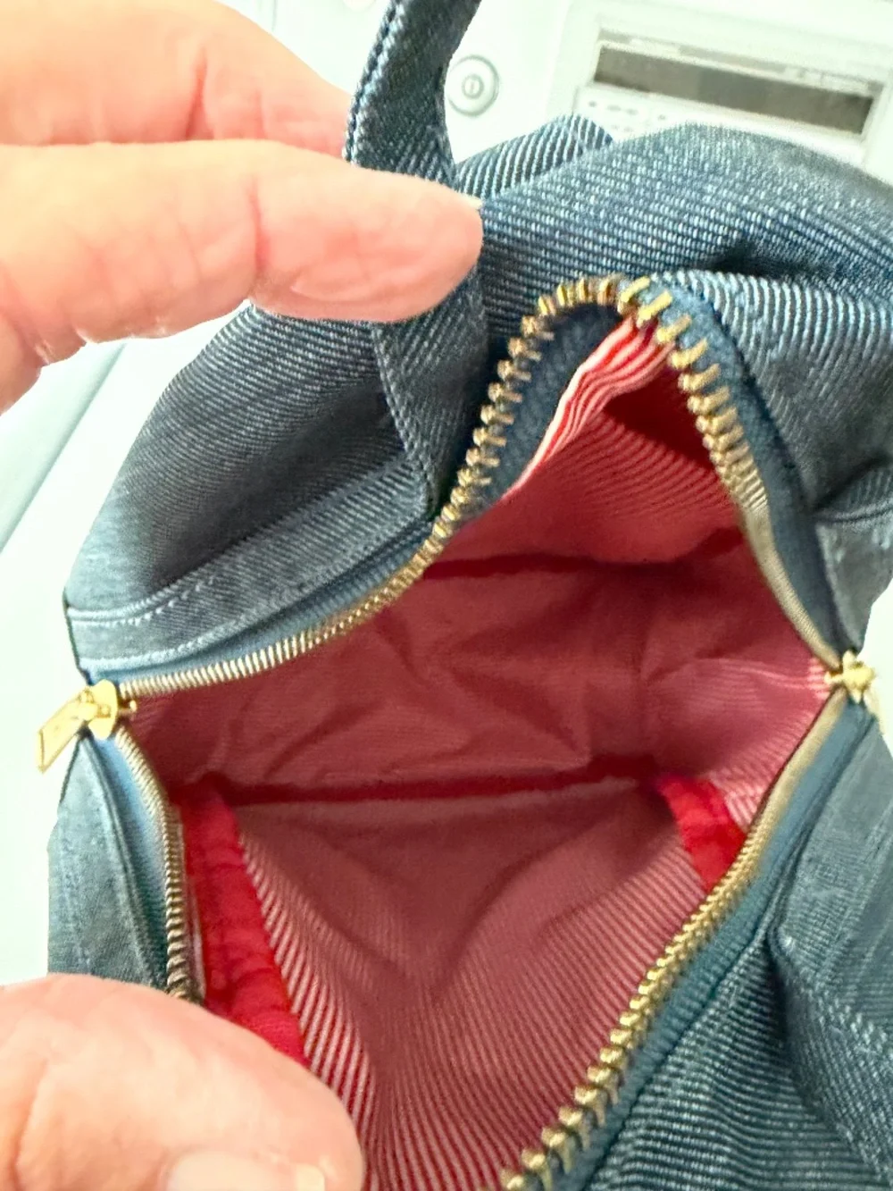 Hershel small denim backpack
